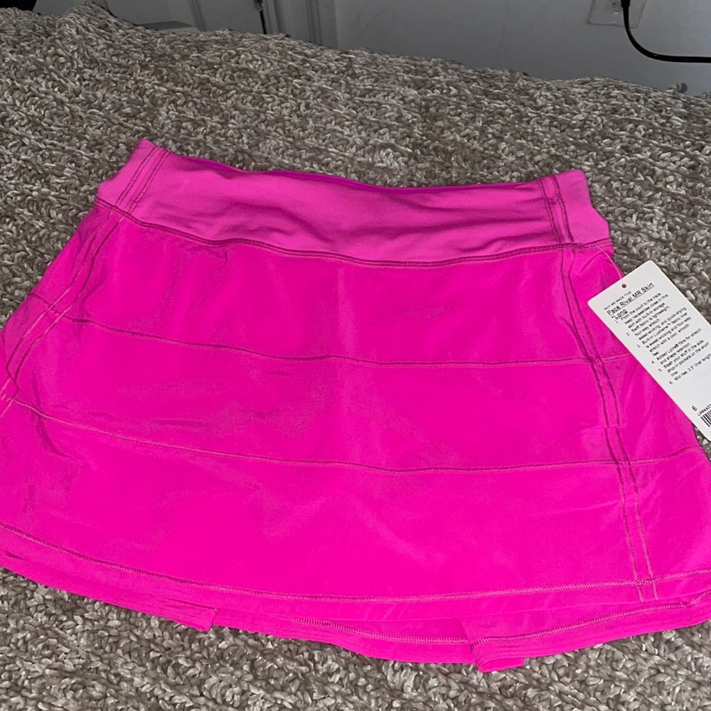 Lululemon Pace Rival MR Skirt Long Pow Pink